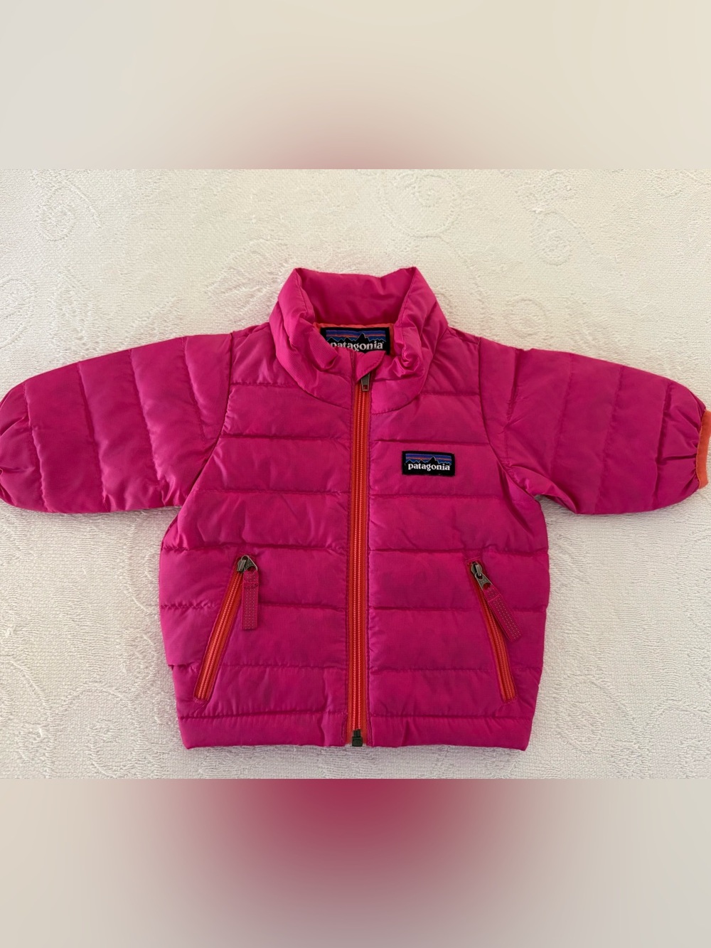 Patagonia Baby Down Sweater Jacket 0 M Pink color Full zip